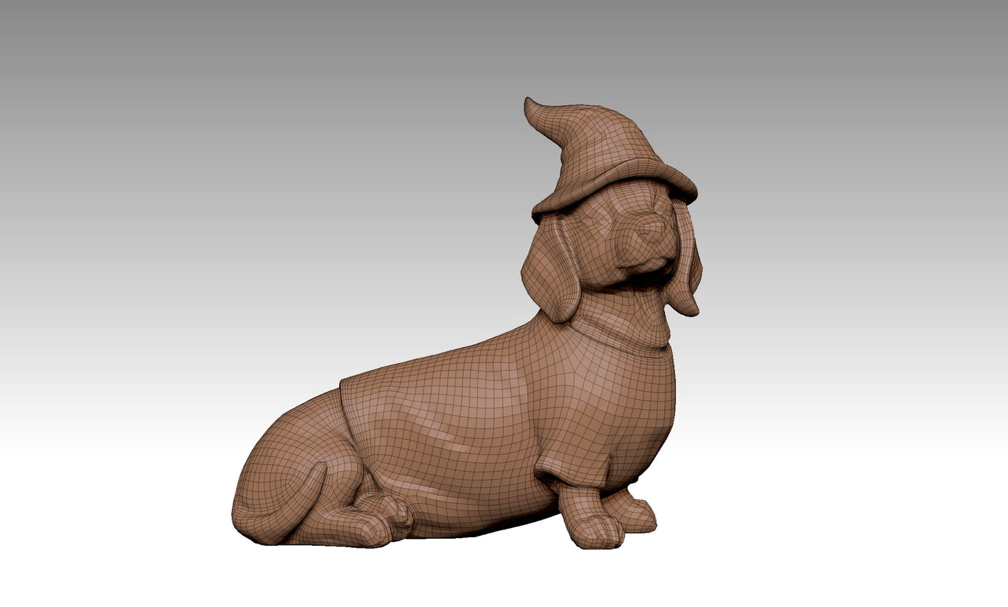 Cute Dachshund 3D Model