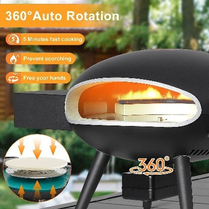 PS5001 Premium Pizza Oven: Fast Cooking, Auto-Rotation, and ETL/CE Certified