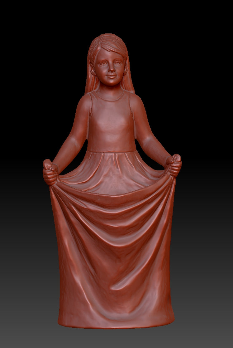 Skirt Girl Sculpture