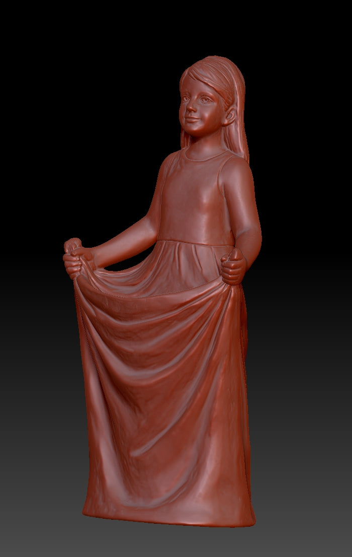 Skirt Girl Sculpture