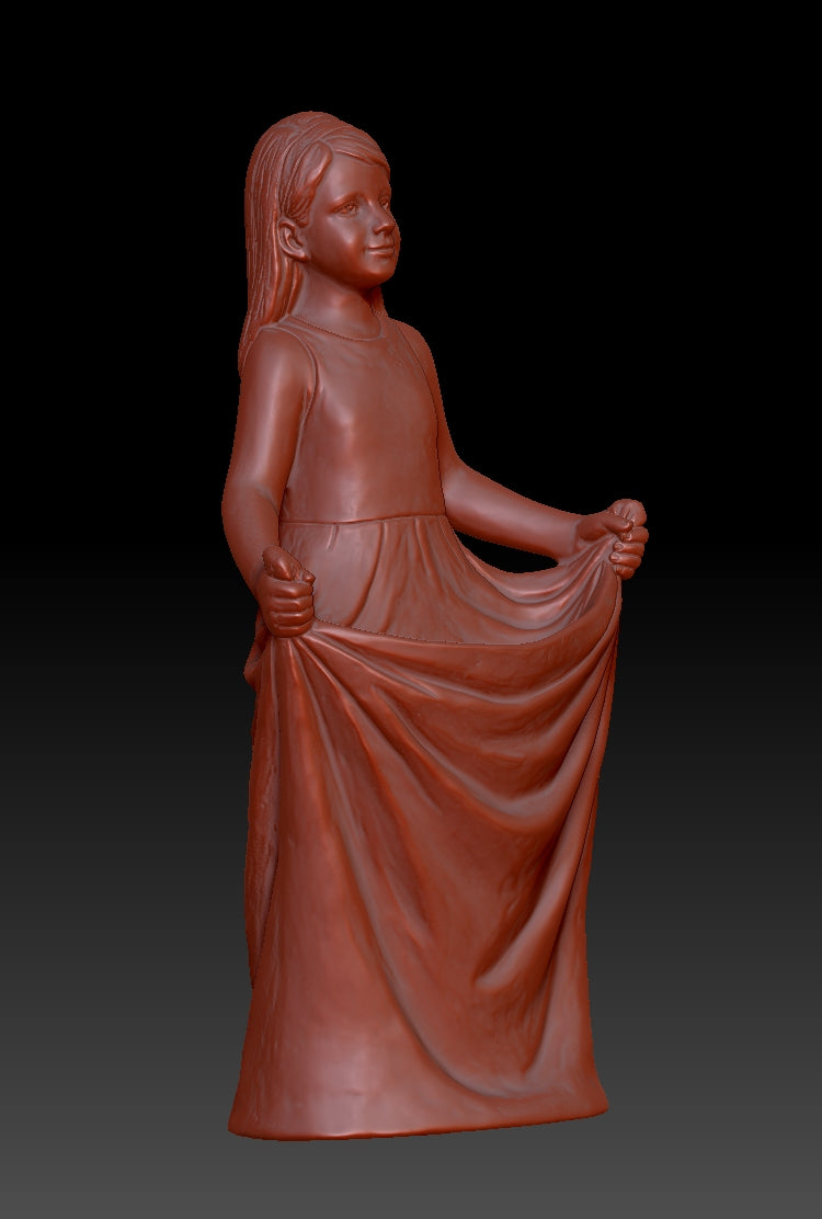 Skirt Girl Sculpture
