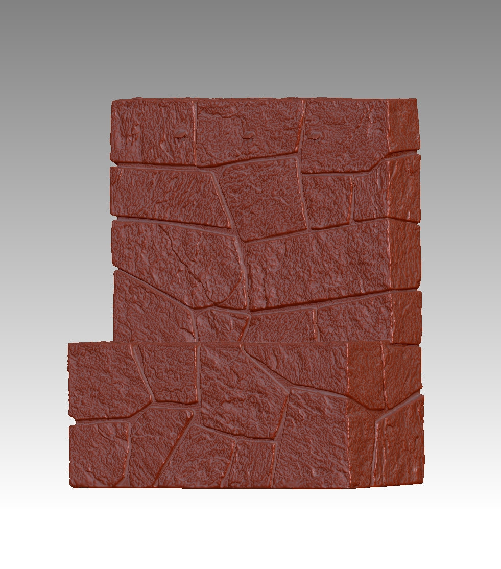 Stone wall water flow design