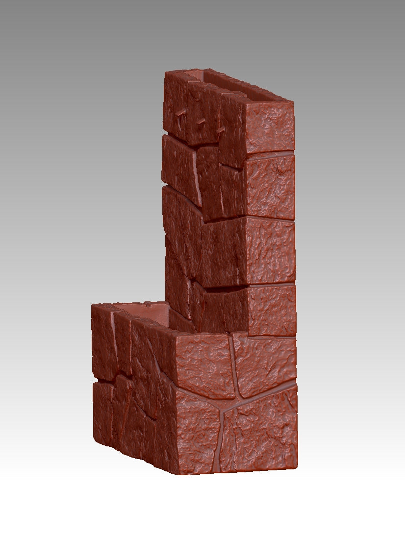 Stone wall water flow design