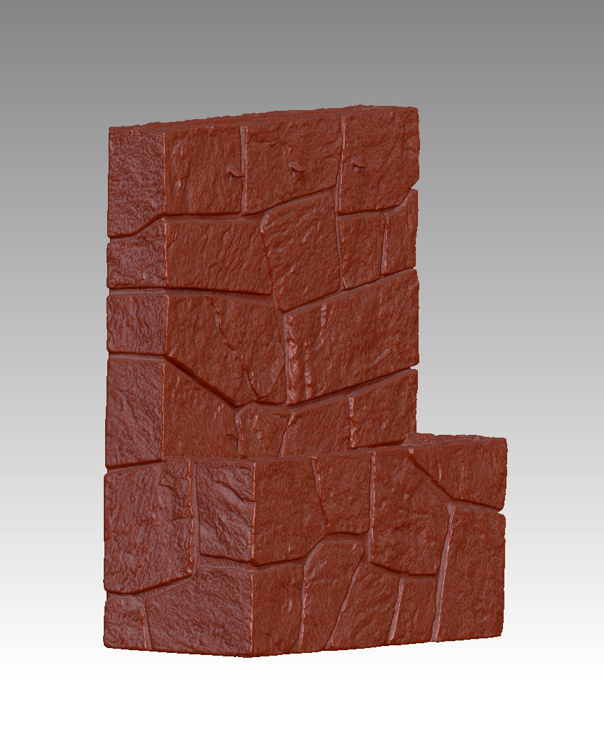 Stone wall water flow design